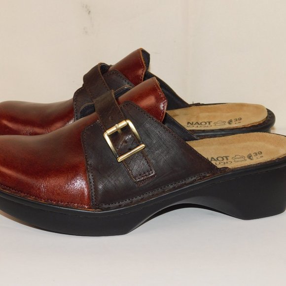 Naot Slip On Leather Mules Size 39 (US Size 8) Clog Comfort Shoes - Picture 10 of 13